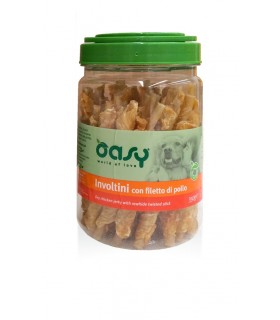 Oasy snack cane involtini con filetto di pollo 350 gr