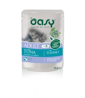 Oasy gatto wet bustina bocconcini tonno 85 gr