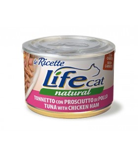 Life cat natural tonnetto con prosciutto di pollo 150 gr