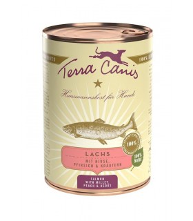 Terra canis classic salmone con miglio, pesca e erbe aromatiche 400 gr