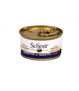 Schesir gatto tonnetto con alicette al naturale 85 gr