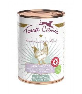 Terra canis gastrointestinal first aid pollo con carota, finocchio, formaggio in fiocchi e camomilla 400 gr