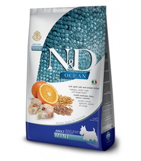 Farmina n&d ocean low grain cane mini merluzzo farro avena e arancia 2,5 kg