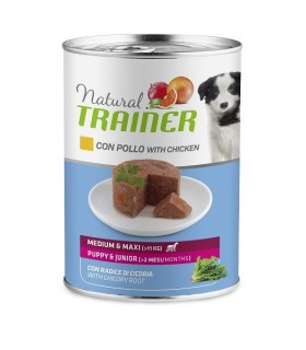 Natural trainer cane puppy & junior medium & maxi con pollo 400 gr