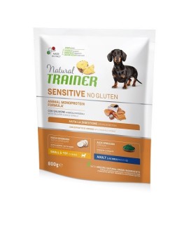 Natural trainer Sensitive cane No Gluten small & toy Adult Salmone 800 gr