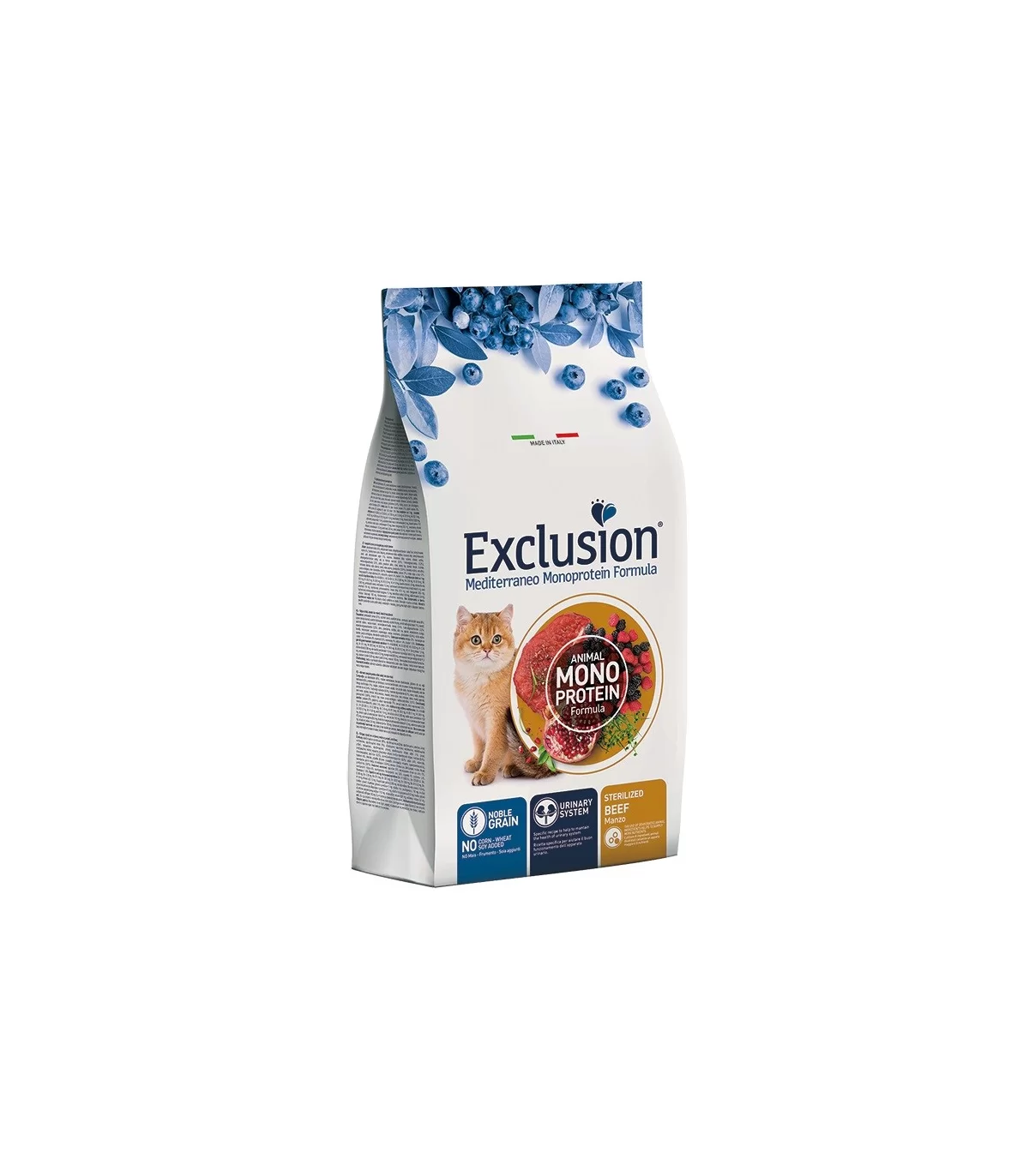 Exclusion mediterraneo gatto sterilized manzo 1,5 kg