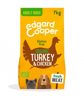 Edgard & Cooper Adult Carne Fresca Di Tacchino E Pollo Biologici Senza Glutine 7 kg