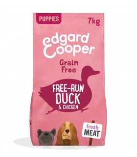 Edgard & Cooper Puppy Carne Fresca Di Anatra E Pollo Allevati A Terra Senza Cereali 7 kg