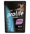 Prolife gatto sterilised mature grainfree sensitive manzo bustina 85 gr