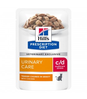 Hill's Prescription Diet gatto c/d urinary care multicare stress 12 bst 85 gr pollo