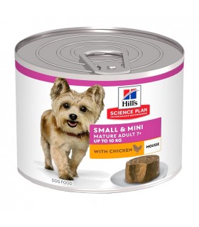 Hill's Science Plan SMALL & MINI Mousse MATURE ADULT alimento per cani umido con pollo 200 gr