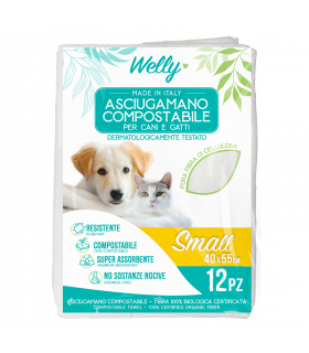 Welly Asciugamano Compostabile SMALL x 12 pz 40 x 55 cm