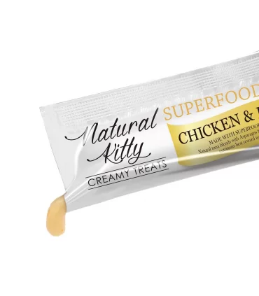 Natural kitty cremosi pollo e zucca 4x12 gr