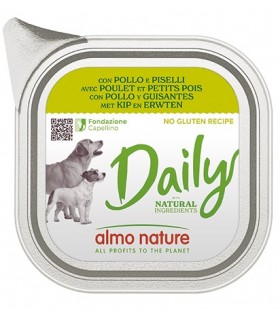 Almo nature pfc daily menu cane adult con pollo e piselli 100 gr