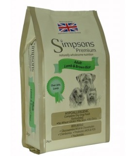 Simpsons cane adult agnello e riso integrale 2 kg