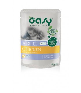 Oasy gatto wet bustina bocconcini pollo 85 gr